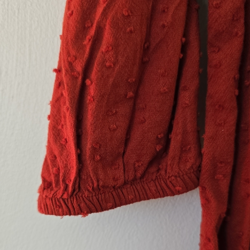 Croft & Barrow Rust Button-Up Blouse - Picture 5 of 10